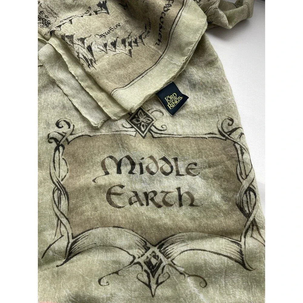 Lord of the Rings Lightweight Scarf - Middle Earth Map - Hobbit - Movie